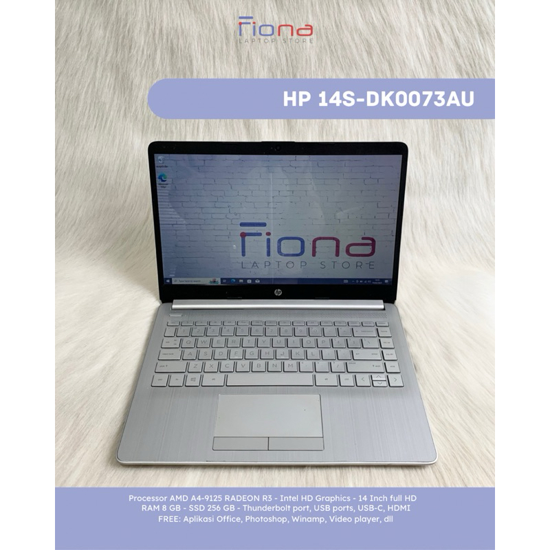 Laptop HP 14s-DK0073AU AMD A4 Ram 8Gb Ssd 256Gb