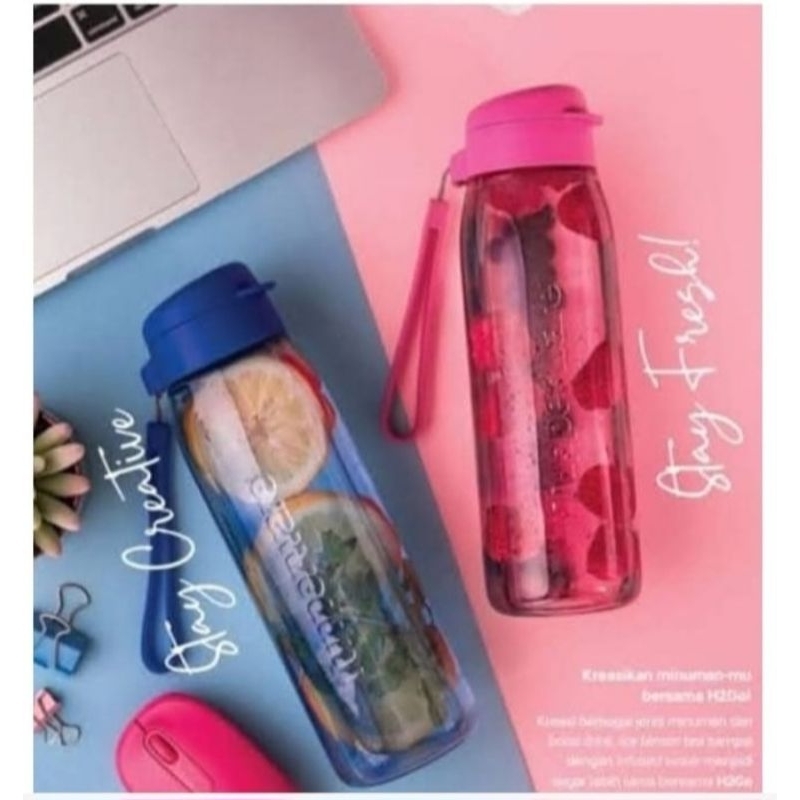 H2GO 750ml Black / blue / pink
