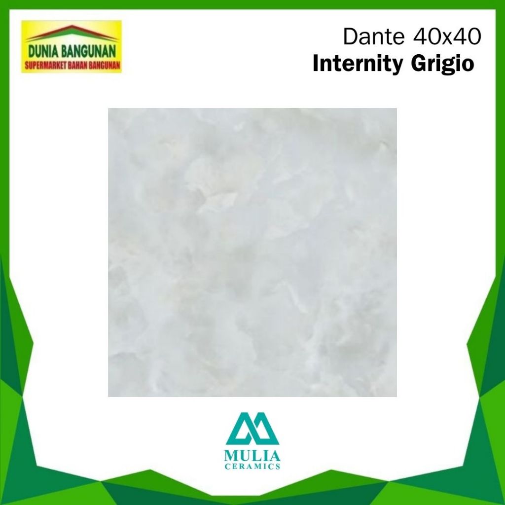 Keramik 40X40 Lantai Mulia Dante Internity Grigio KW1 40X40 Keramik Lantai Glossy