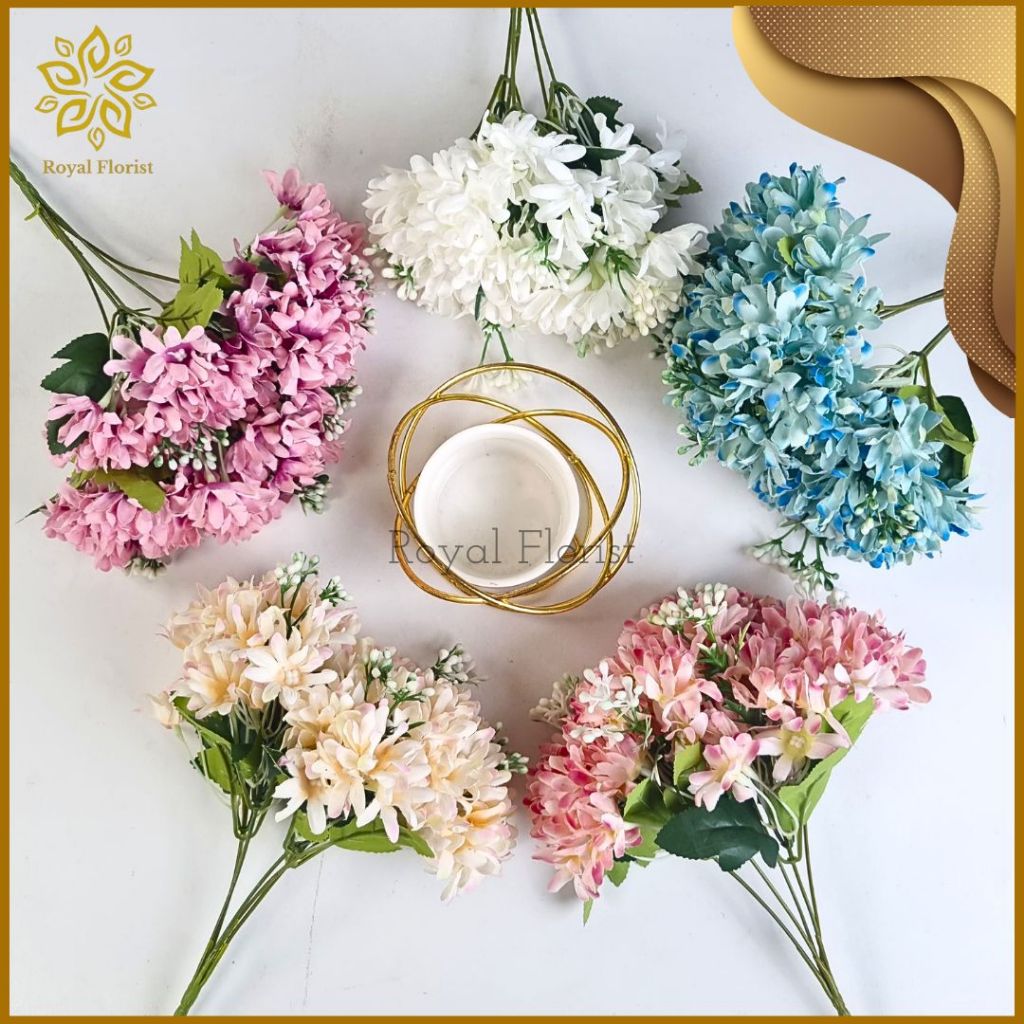 Bunga Hias Dekorasi 5 Cabang/Bunga Candy Truff Artificial/Bunga Bouquet Dekorasi| (KN-3)