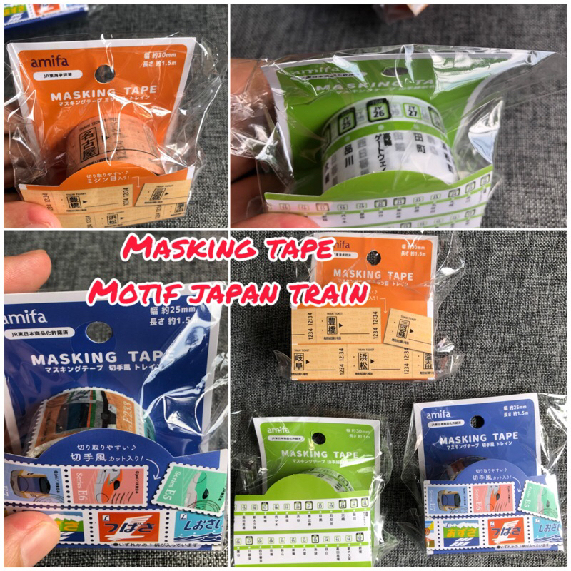 

shinkansen hayabusa masking tape selotip kertas motif kereta train original japan