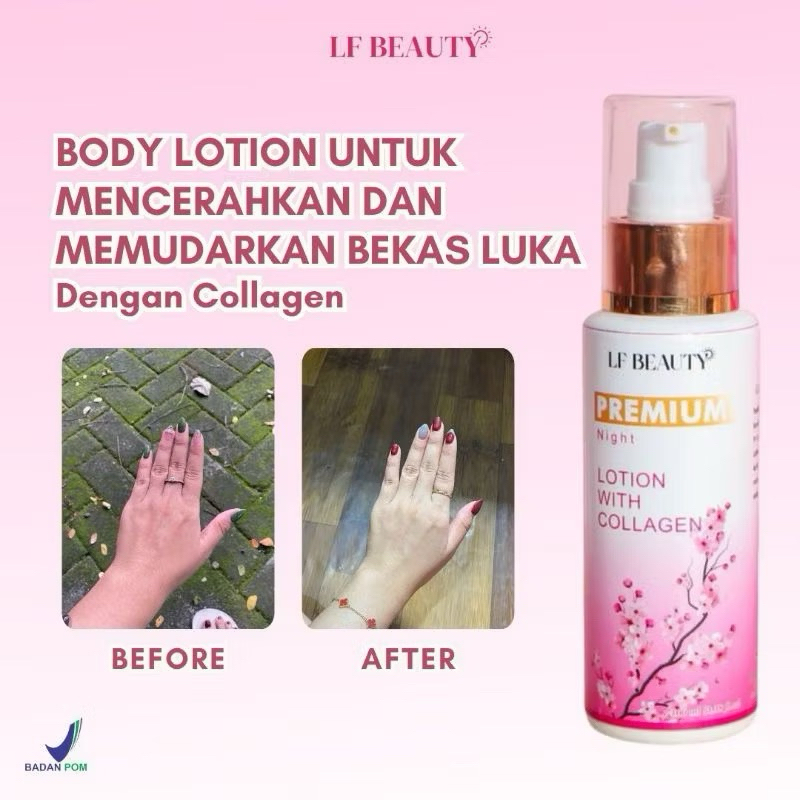 NIGHT LOTION LF BEAUTY PEMUTIH BADAN BPOM NIGHT LOTION