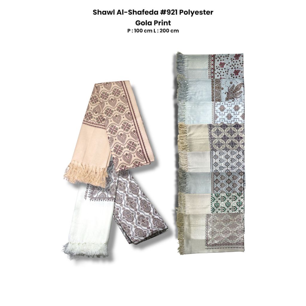 ALSHAFEDA - SHAWL KASHMIR PRINTING PRIA DEWASA & REMAJA LAKI-LAKI SORBAN KASHMIR PRINTING JUMBO