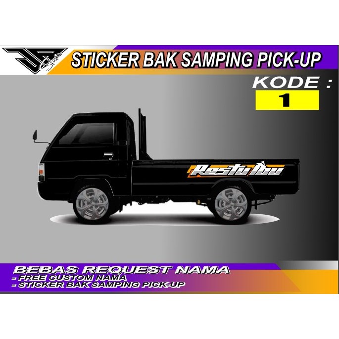 stiker decal bak samping stiker tulisan bak samping L300 bisa request nama