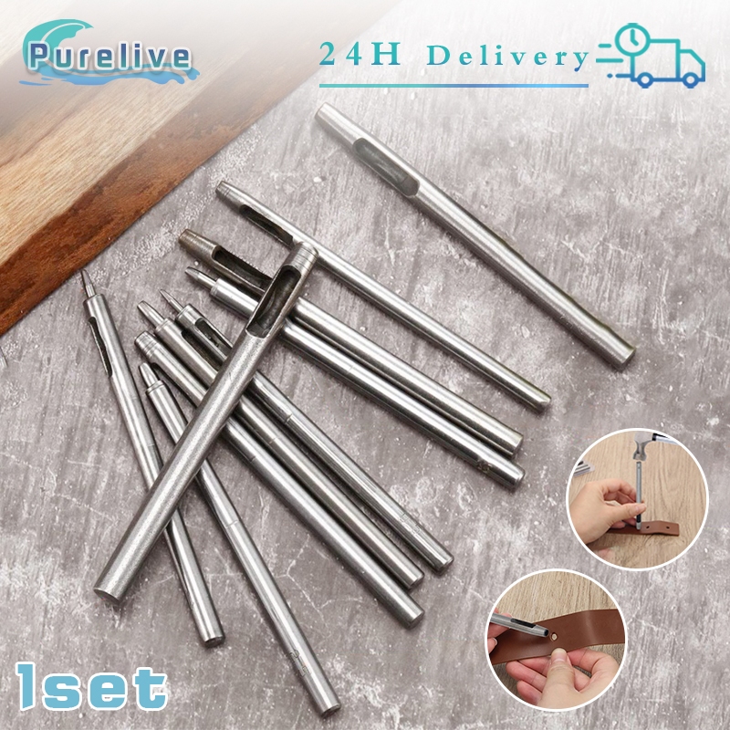 

Plong Pembolong Bulat Circle Kulit Leather Alat Pembolong Sabuk Kulit Pelubang Pembolong Kulit Set