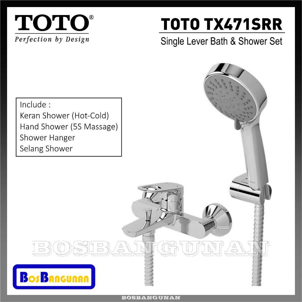 KERAN SHOWER & BATHTUB TOTO TX471SRR (PANAS DINGIN) / Kran Shower Bathtub TOTO TX 471 SRR / Single L