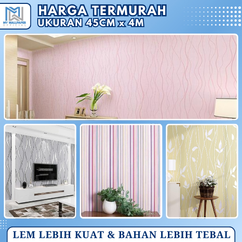 Wallpaper Dinding Kamar Tidur Polos Warna Pink Wallpaper Dinding Ruang Tamu Motif Gelombang Pink