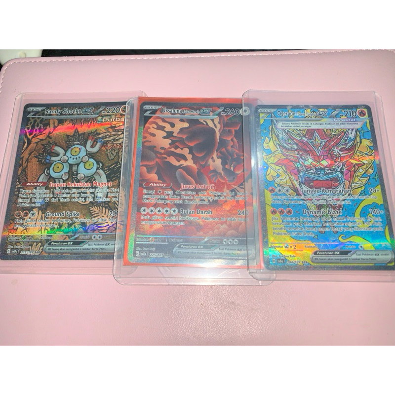 POKEMON CARD ORI OFFICIAL OGERPON TOPENG tungku ex ursaluna bulan merah red moon sandy shocks SR SAR