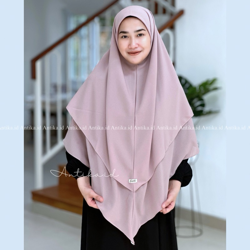 Antika.id Khimar Instan mawar Diamond crape  – Hijab Syar’i Basic Segi Empat 150x150 Instan Premium 