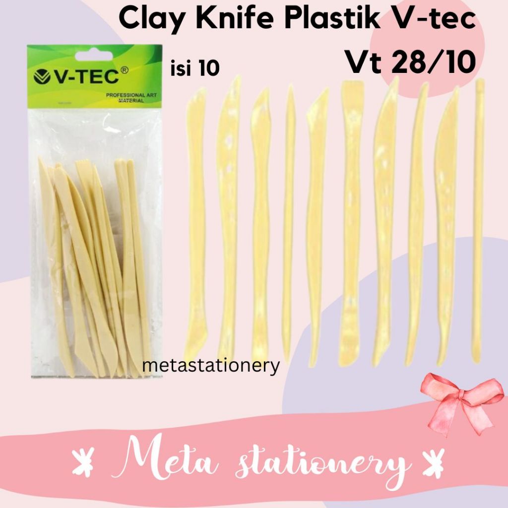 

Clay Tools / Clay Knife / Alat Clay Plastik VT28/10 V-Tec Isi 10