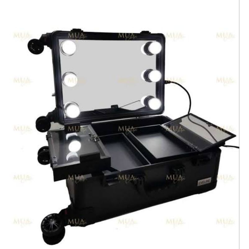BOX MAKE UP LAMPU - TEMPAT MAKE UP PLUS LAMPU