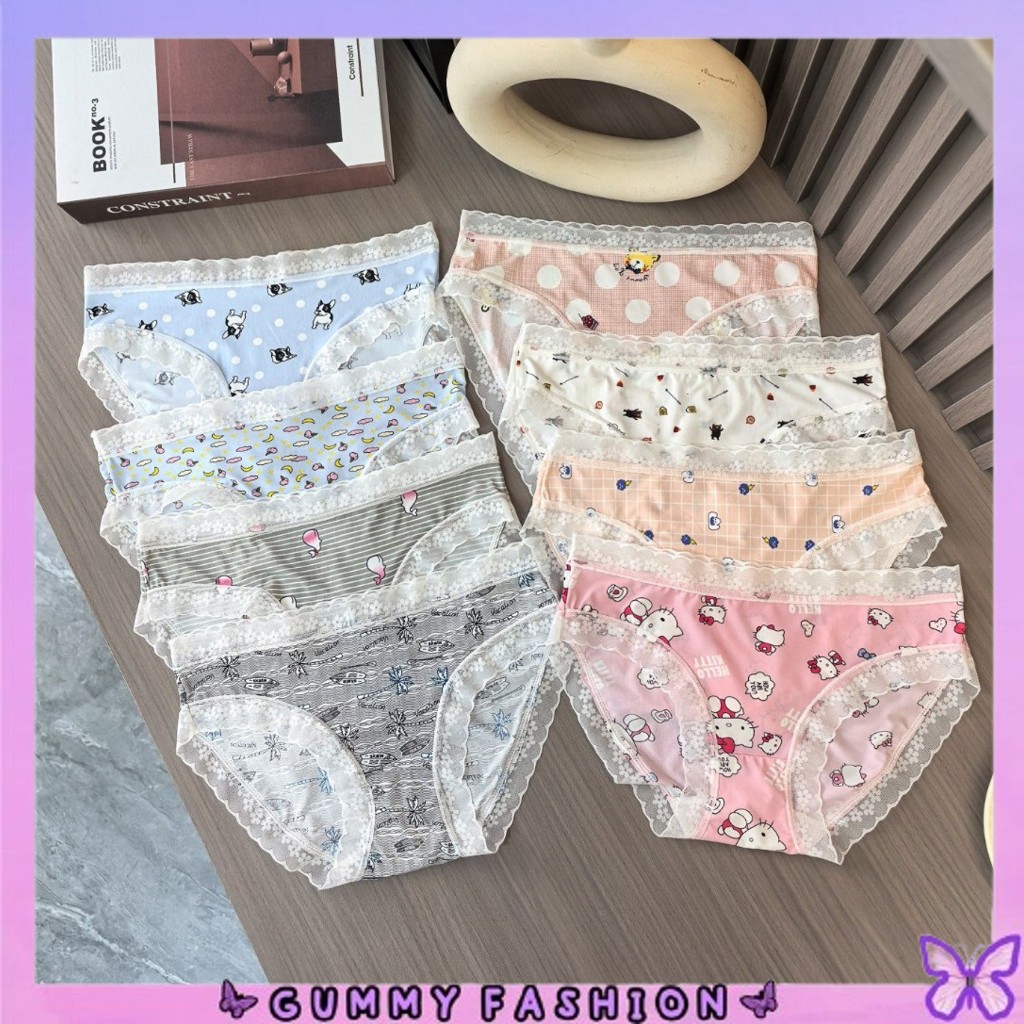 •GUMMY•Celana Dalam Anak CD1948  Wanita Renda Motif Kartun Lucu Seamless CD Fashion