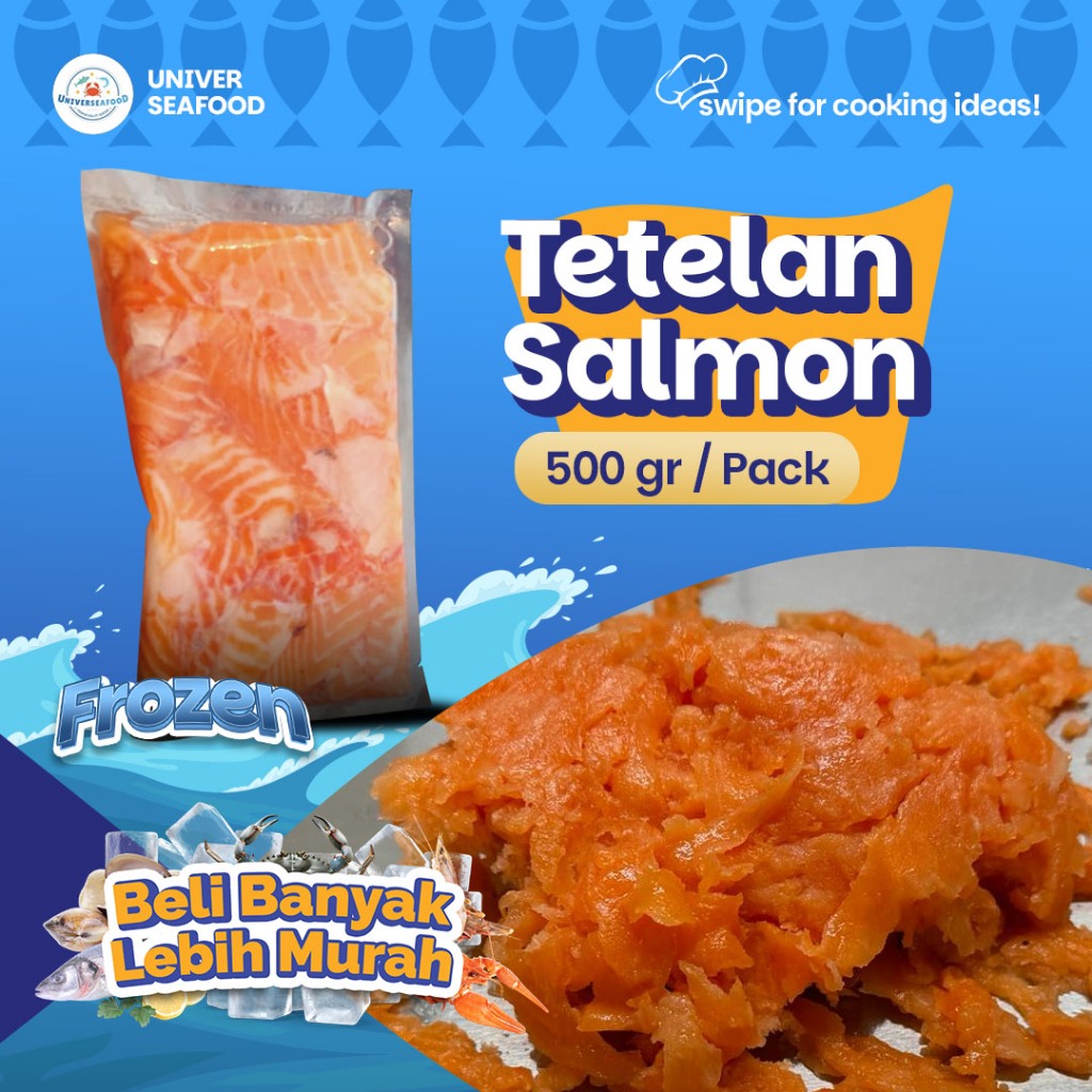 

Tetelan Daging Salmon Full Daging 1kg