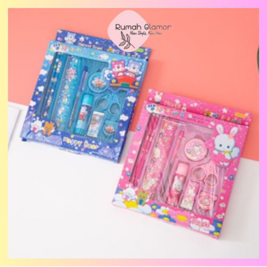 

Paket Alat Tulis Stationery Set Alat Tulis Set 9 In 1 Penggaris Pulpen Alat Sekolah