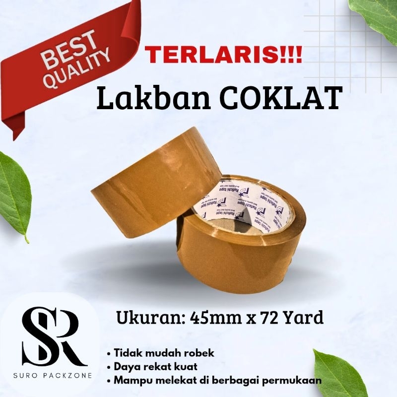 

Lakban Coklat 45mm x 72 yard / isolasi / selotip / Tape Daya lekat kuat