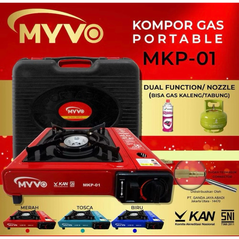 Kompor Gas 2in1 Myvo MKP-01 / Kompor Gas 1 Tungku Myvo MKP-01