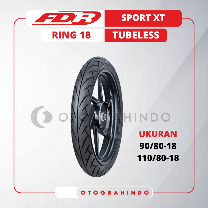 BAN LUAR SEPEDA MOTOR FDR SPORT XT RACING UKURAN 90/80 110/80 RING 18 TUBELESS BAN CBR150R, VIXION N