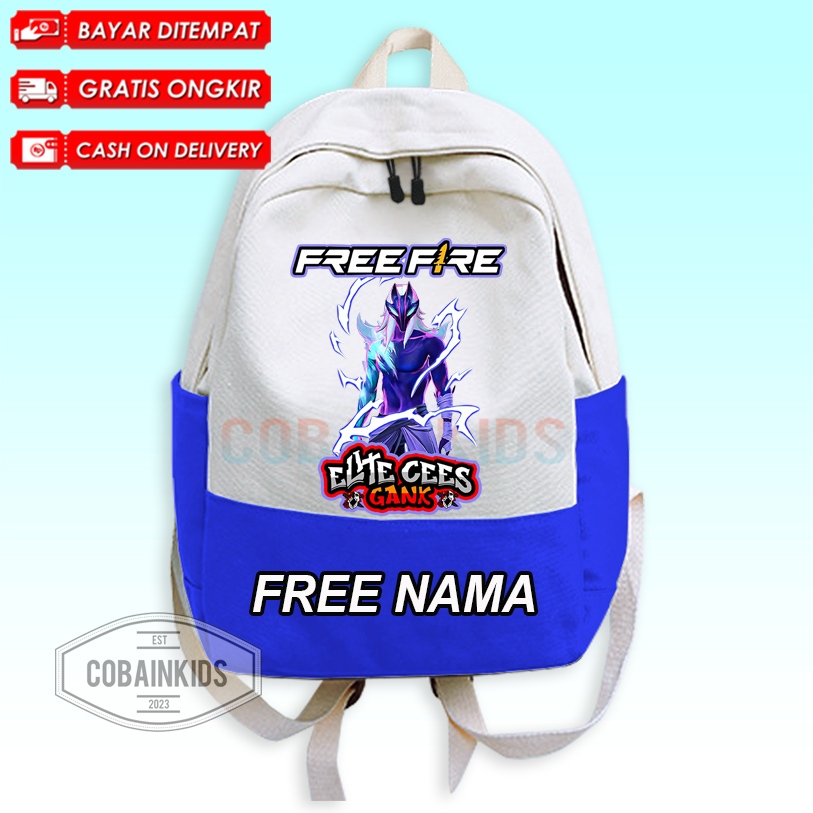 (BISA COD) Tas Ransel Anak Usia 3-12Thn MOTIF FF FREE FIRE ELITE CEES GANK BUNDLE EVO LEGENDARY / St
