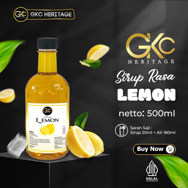 

GKC Sirup Dewata - Sirup Cair Konsentrat Minuman Lemon - HALAL - 500ml - Lemon Syrup