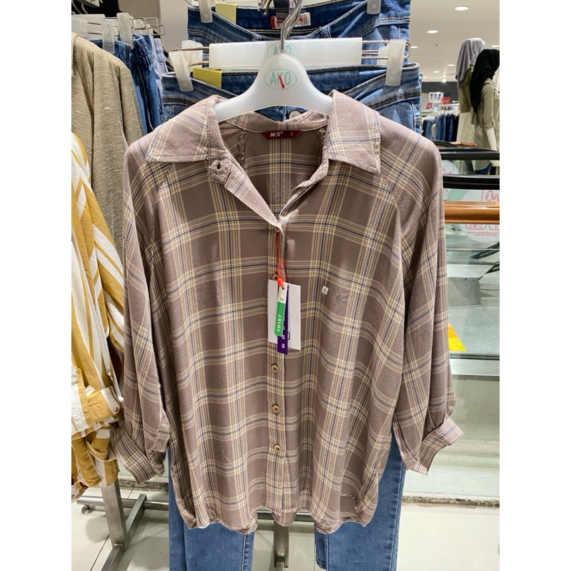 AKO KEMEJA ATASAN WANITA BAHAN KATUN BY MATAHARI (S-XL)