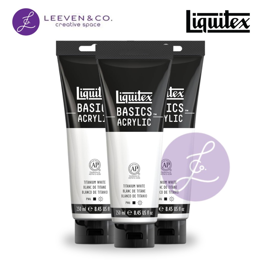 

LIQUITEX BASICS ACRYLIC / CAT AKRILIK TITANIUM WHITE 250 ML