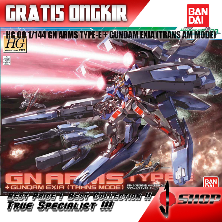 HG OO 1/144 GN ARMS TYPE-E + GUNDAM EXIA (TRANS AM MODE)