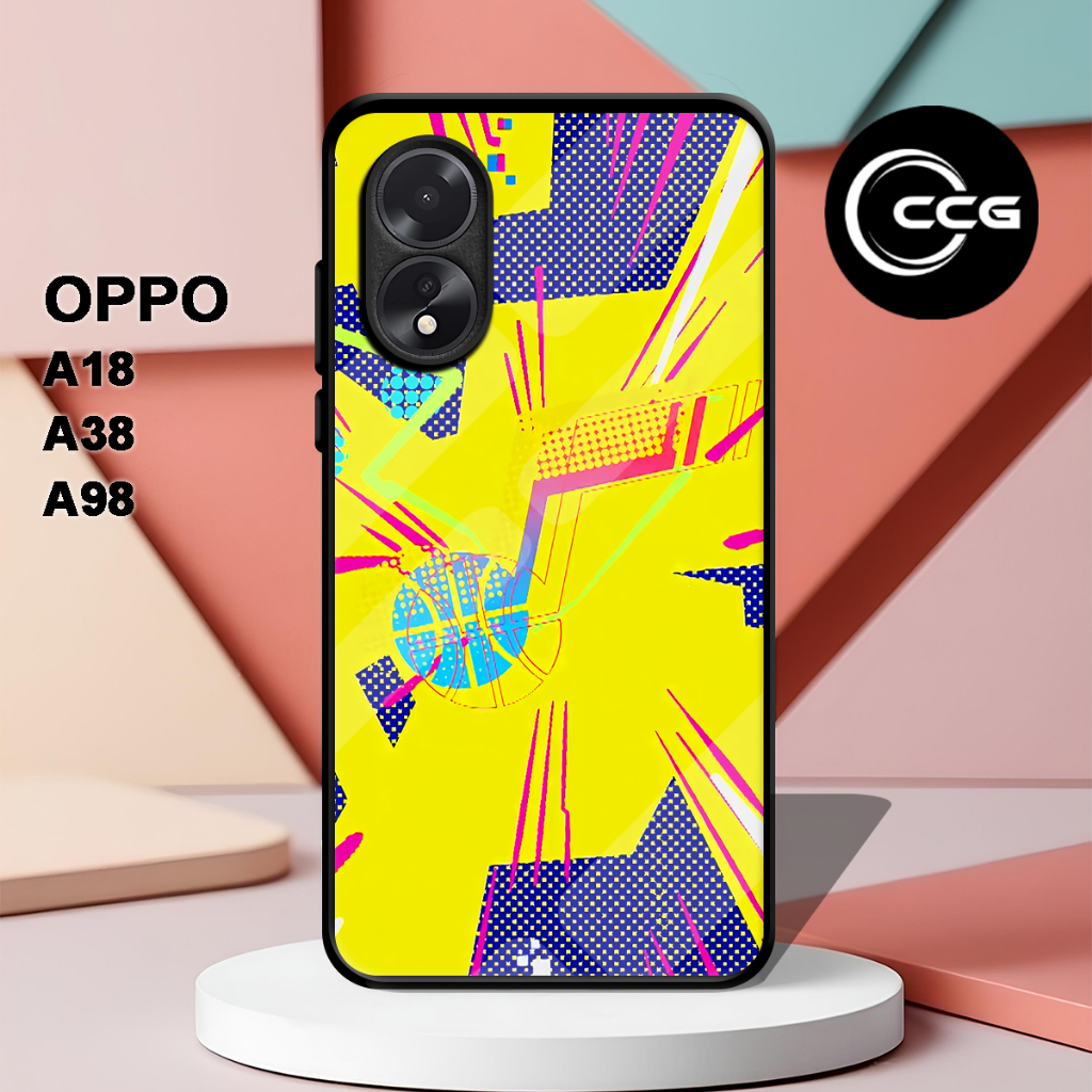 ( LV 15 ) Casing Case Sofcase Glossy Untuk hp Oppo A18 A38 A98 l Motif Anime l Abstrak l Cute l Lucu