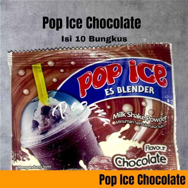 

Pop ice Coklat 1 renceng 10 bungkus Pop Ice Minuman Rasa Coklat Minuman Coklat Milkshake Coklat