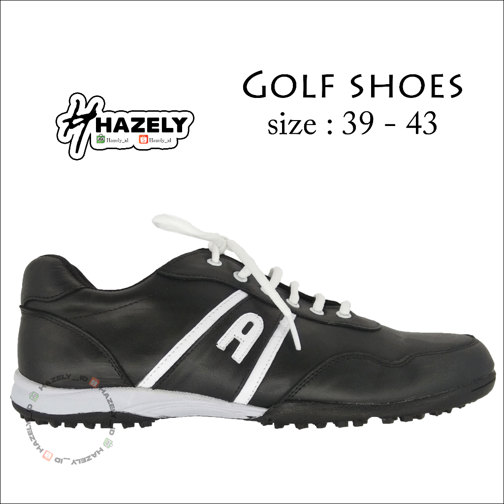 Sepatu Golf Alaric Series HZL1WORD - Black List White - HAZELY