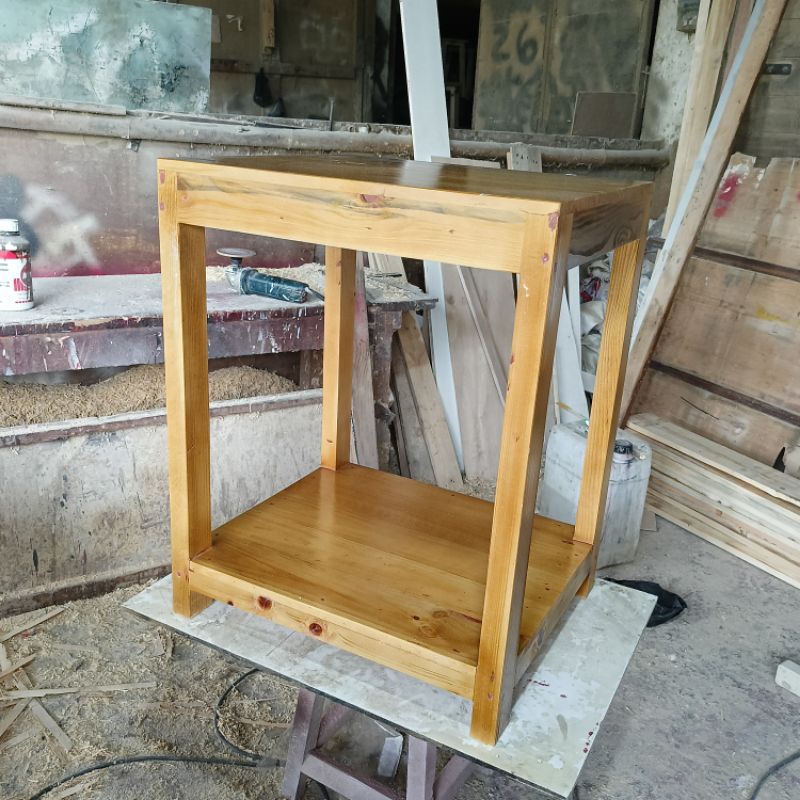 meja kulkas mini kayu jati Belanda