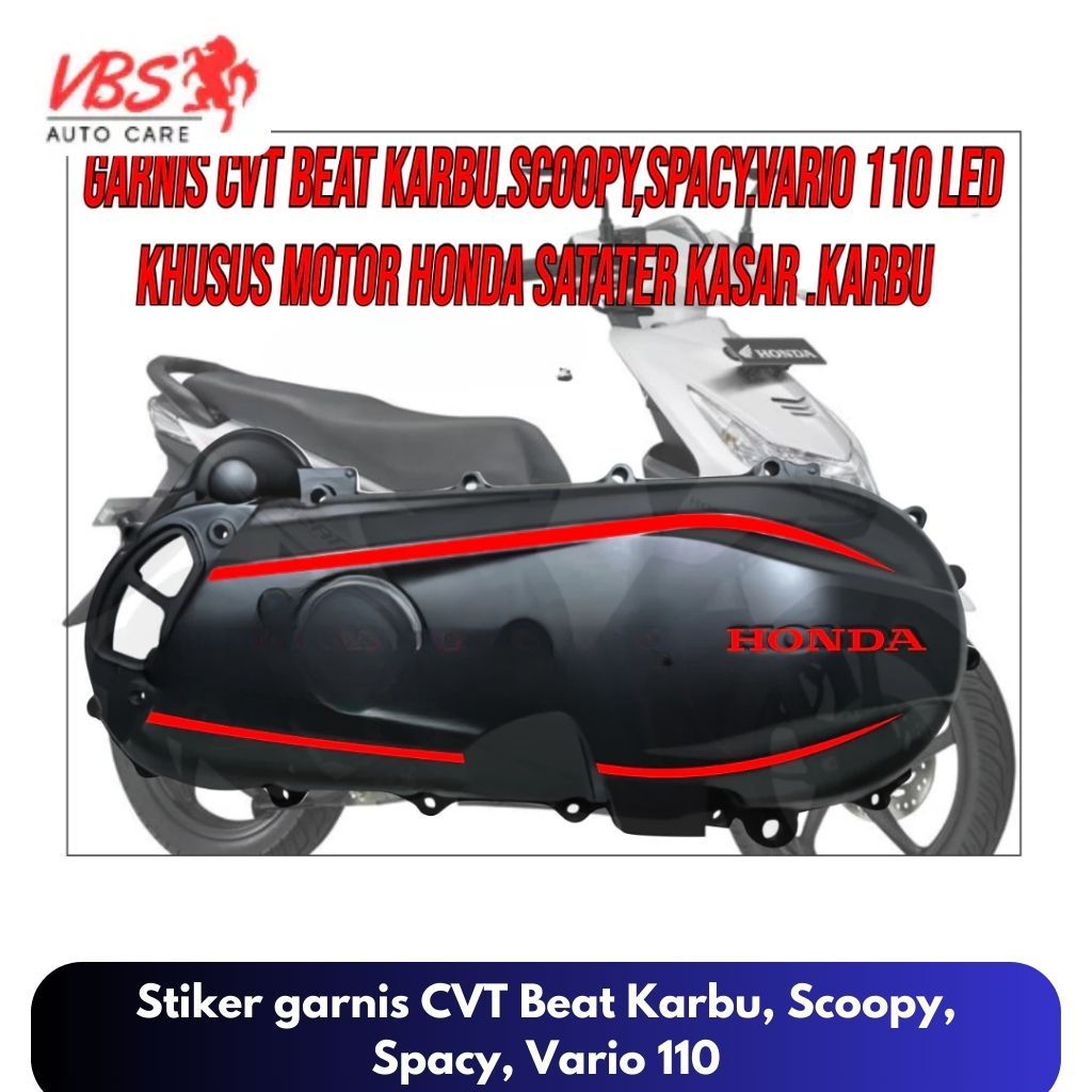 Stiker garnis CVT Beat Karbu, Scoopy, Spacy, Vario 110