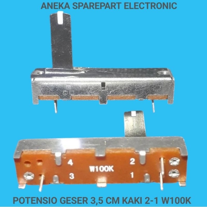 POTENSIO GESER 3,5 CM KAKI 2-1 W100K