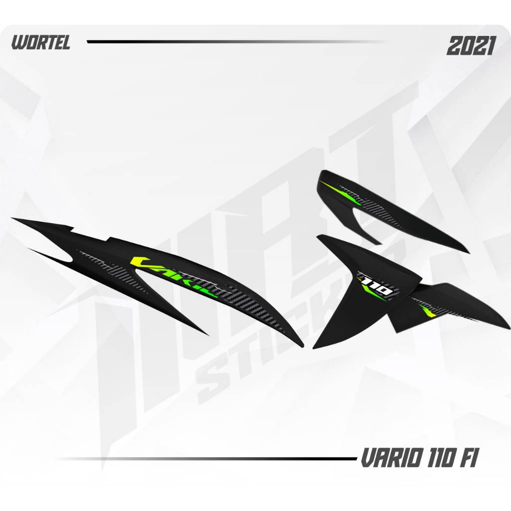 Striping Vario 110 FI - Stiker Transparan Vario 110 FI Carbon (Sudah Terpotong)