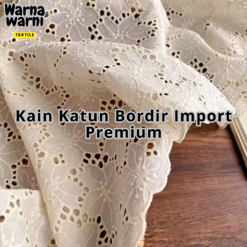PROMO Bahan katbol/ katun bolong /Kain Katun Bordir Premium/Kain Katun Bordir/Bahan Katun Bordir Pre