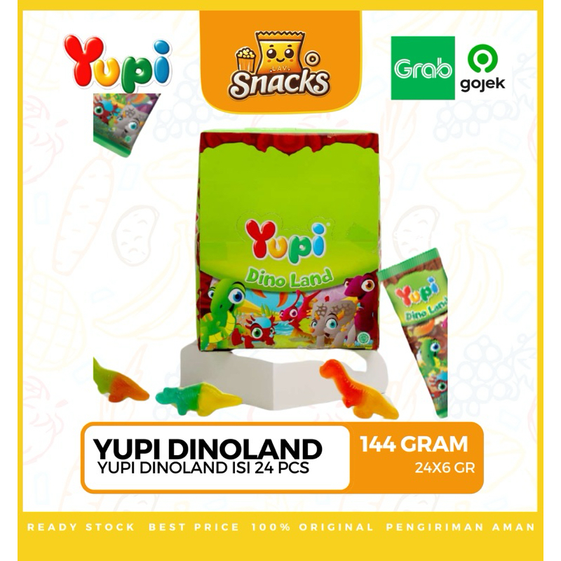 

Lav.snacks YUPI DINOLAND 1 BOX ISI 24 x 6 Gram