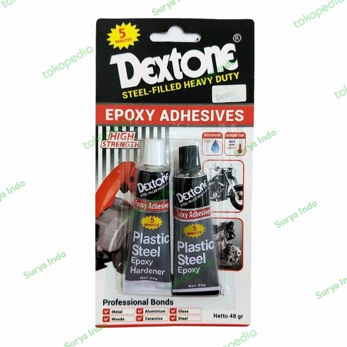 

DEXTONE Dextone Lem Plastic Steel Epoxy / Lem Besi 5 menit 48 Gram