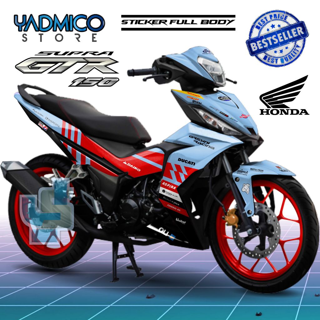 Decal Supra GTR 150 Full Body - Stiker Supra GTR Full Body - Decal Hologram Supra GTR 150 Variasi - 