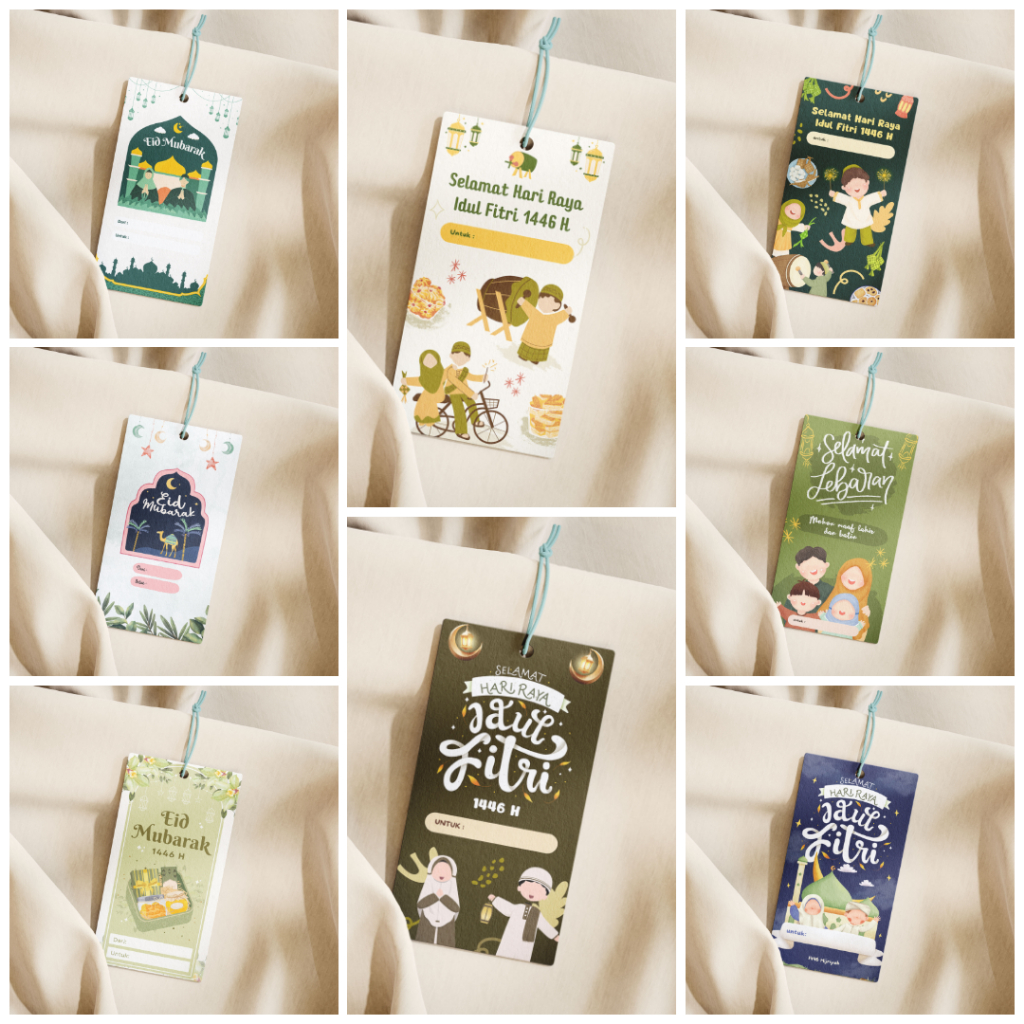 

[Isi 20pcs] Hangtag Hampers Bingkisan Lebaran Tebal 400GSM Sudah Termasuk Rantai