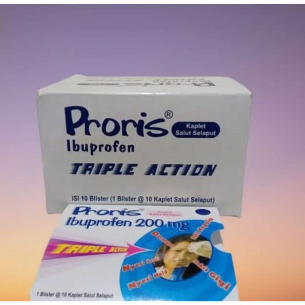 Proris Box 100 Kaplet Triple Action Pereda Demam & Nyeri