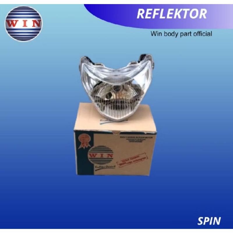 REFLEKTOR LAMPU DEPAN SPIN 125 TAHUN 2009 MERK WIN