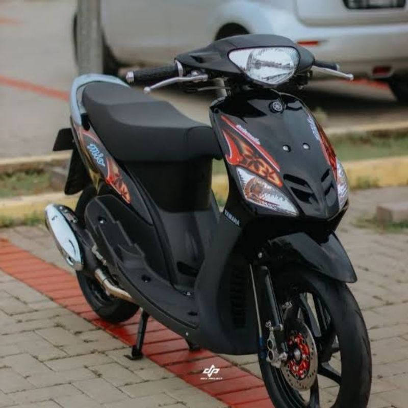 Striping Lis sticker Standard Ori Yamaha Mio Sporty 2005 hitam