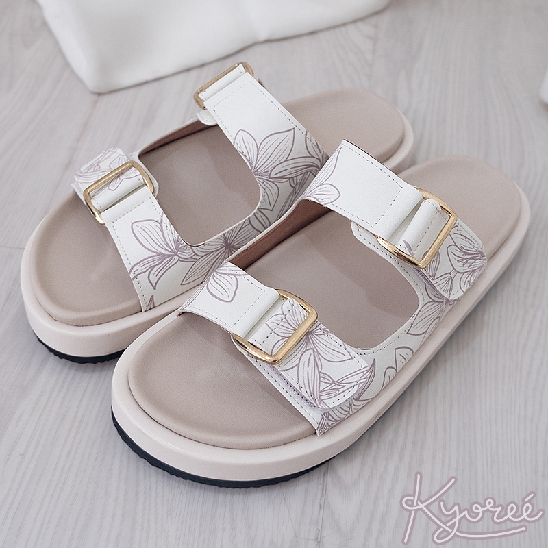 Kyoree Luna Sandal Wanita Platform Insole Printing