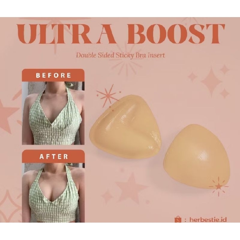 TRIANGLE BRA PAD / STRAPLESS BRA / Ultra boost PUSH UP BRA / magic bra / herbestie sticky adhesive b