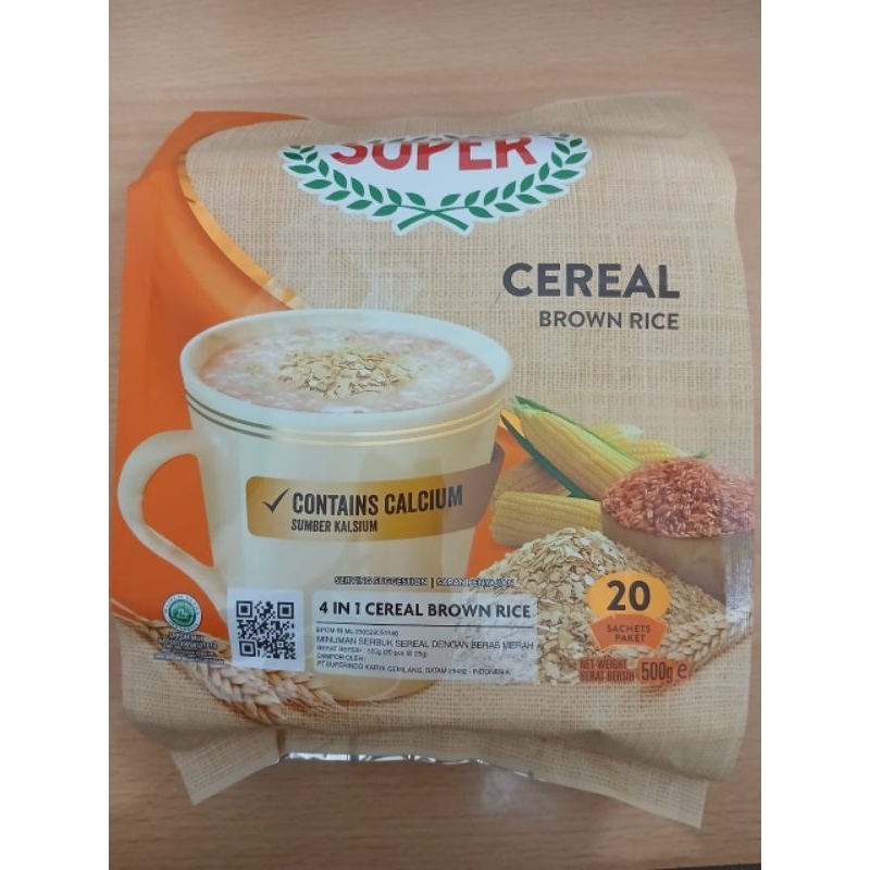 

SUPER SEREAL BROWN RICE 20's Food Oatmeal Diet Cereal Makanan