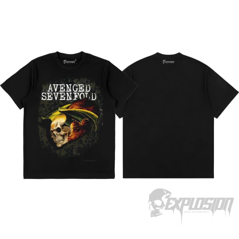 Tshirt Band AVENGED SEVENFOLD - BAT WING Unisex Regular fit Cotton 24s Dewasa Bahan Tebal