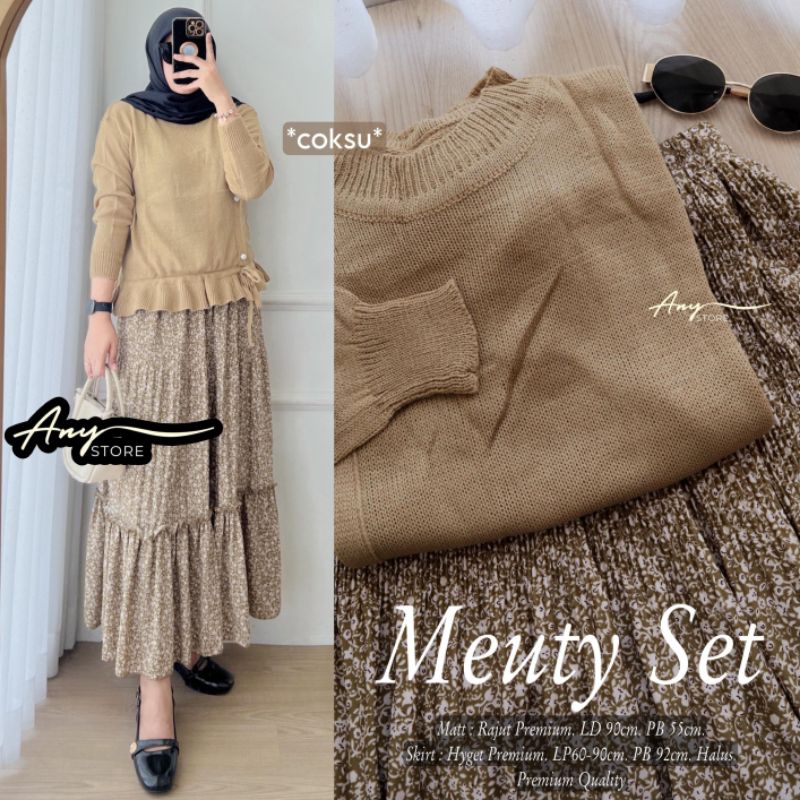 MEUTY SET SETELAN RAJUT ROK | ATIKA SET RAJUT ROK BRUKAT