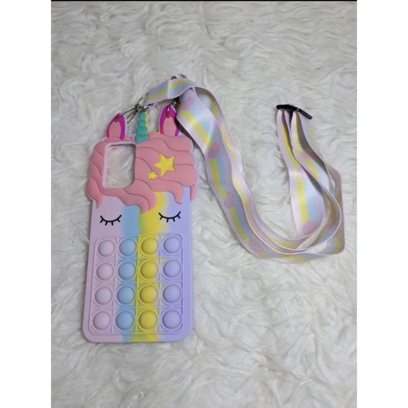 Case Pop It Unicorn Rainbow Oppo A55 5G Strap Rainbow