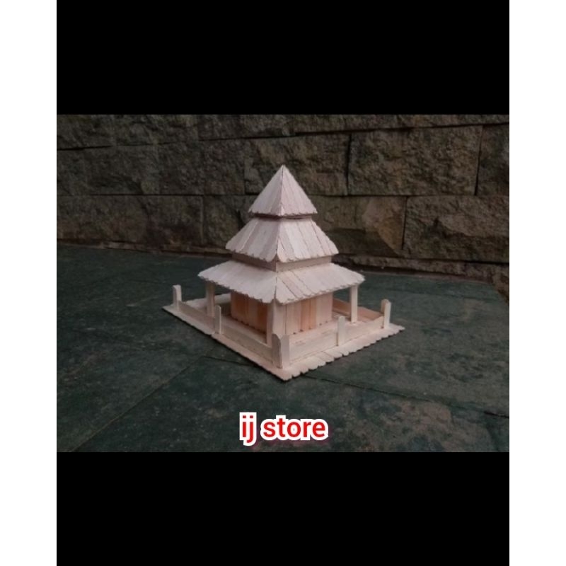 ready cod miniatur rumah masjid demak