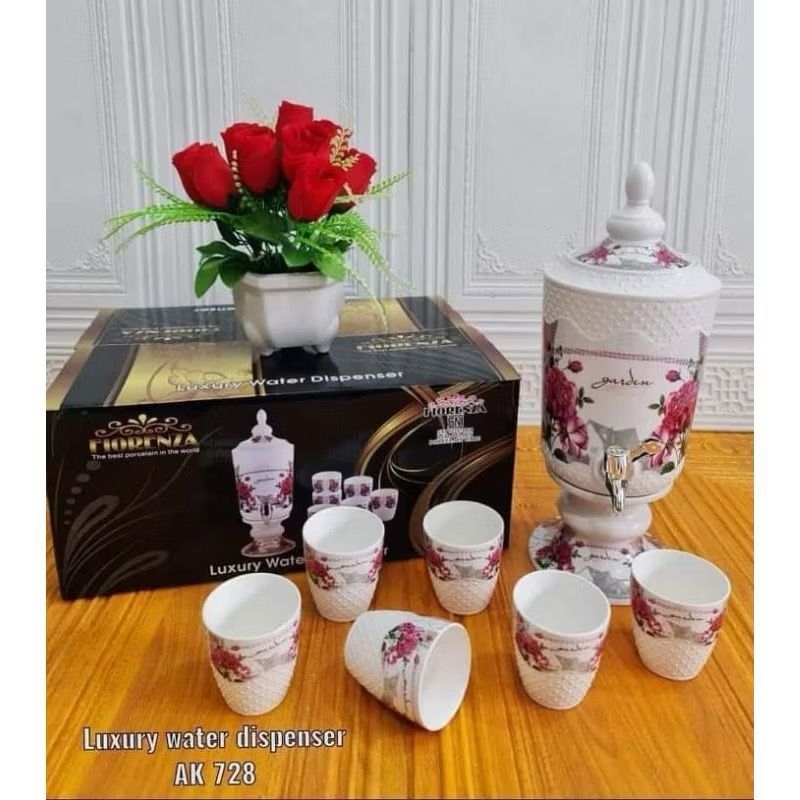 DISPENSER AIR FIORENZA KERAMIK SET GELAS AK728