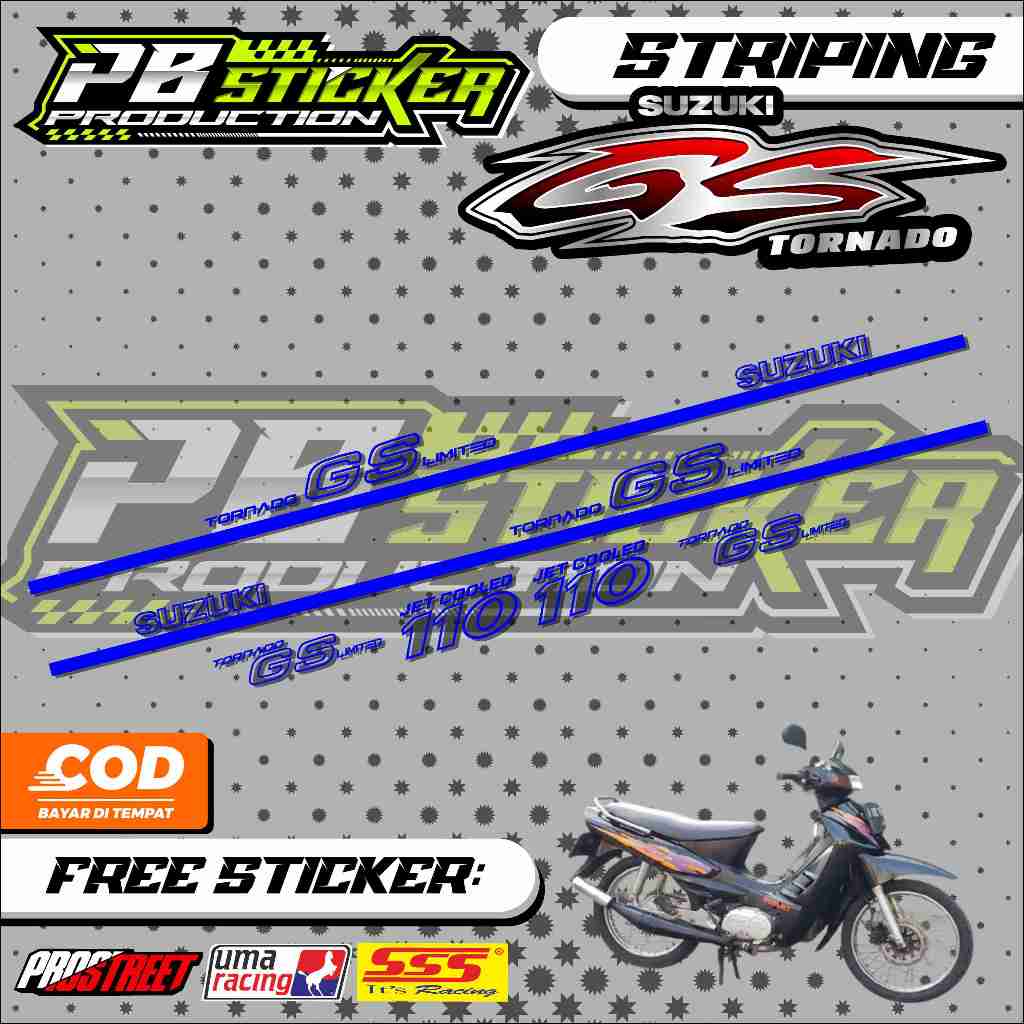 STRIPING VARIASI SUZUKI GS TORNADO  / STICKER LIST MOTOR SUZUKI GS TORNADO